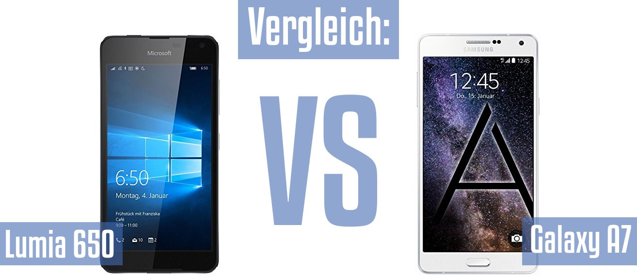 Microsoft Lumia 650 und Microsoft Lumia 650 im Vergleichstest