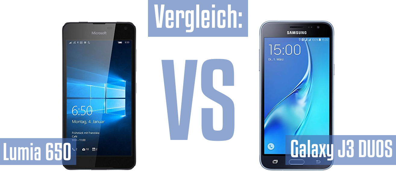 Microsoft Lumia 650 und Microsoft Lumia 650 im Vergleichstest