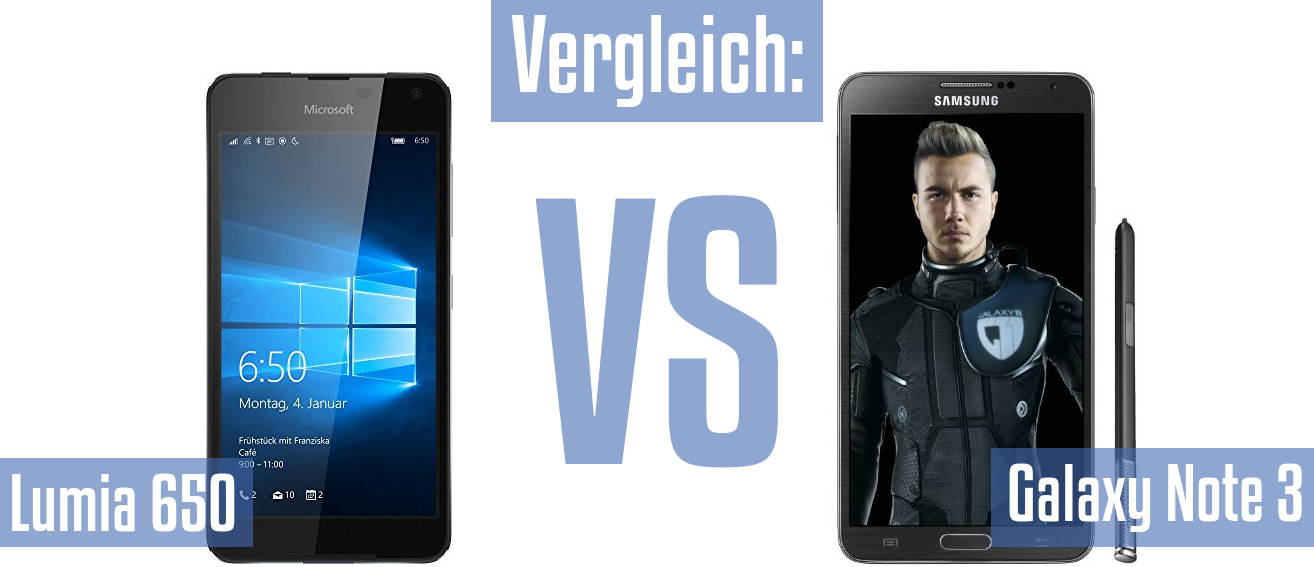 Microsoft Lumia 650 und Microsoft Lumia 650 im Vergleichstest