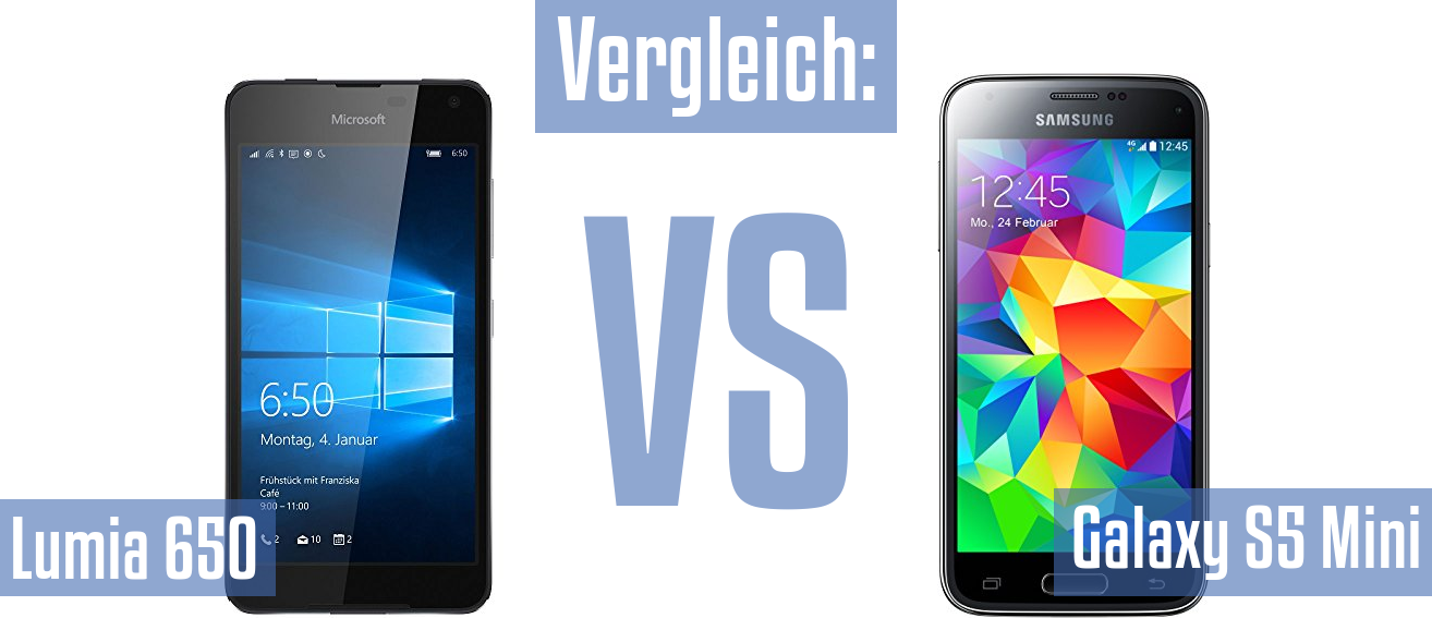 Microsoft Lumia 650 und Microsoft Lumia 650 im Vergleichstest