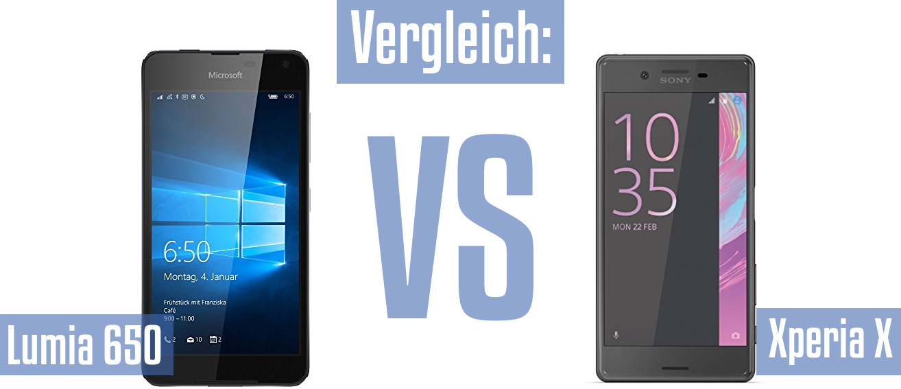 Microsoft Lumia 650 und Microsoft Lumia 650 im Vergleichstest