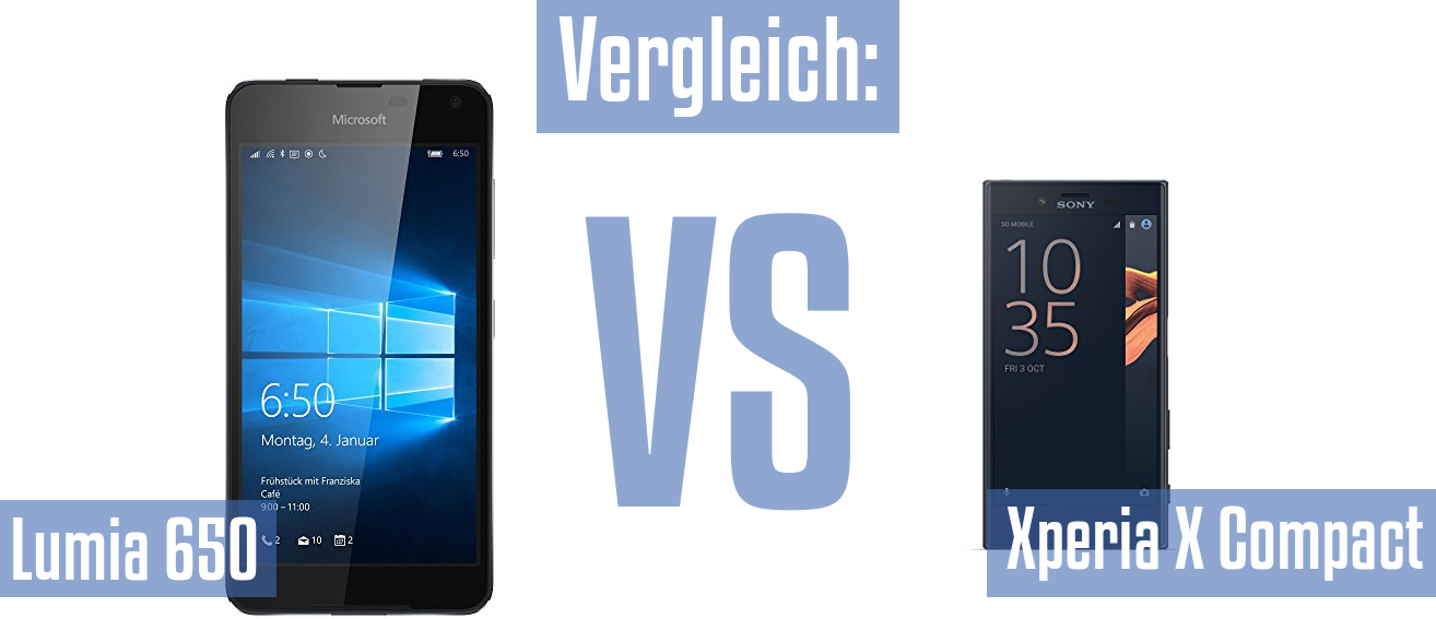 Microsoft Lumia 650 und Microsoft Lumia 650 im Vergleichstest