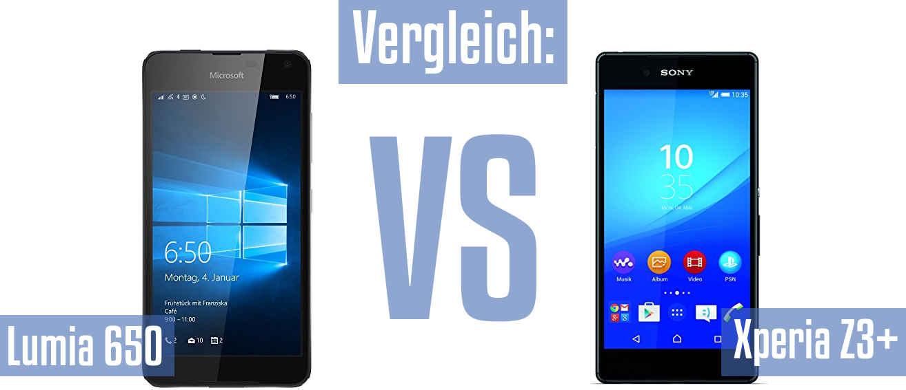 Microsoft Lumia 650 und Microsoft Lumia 650 im Vergleichstest