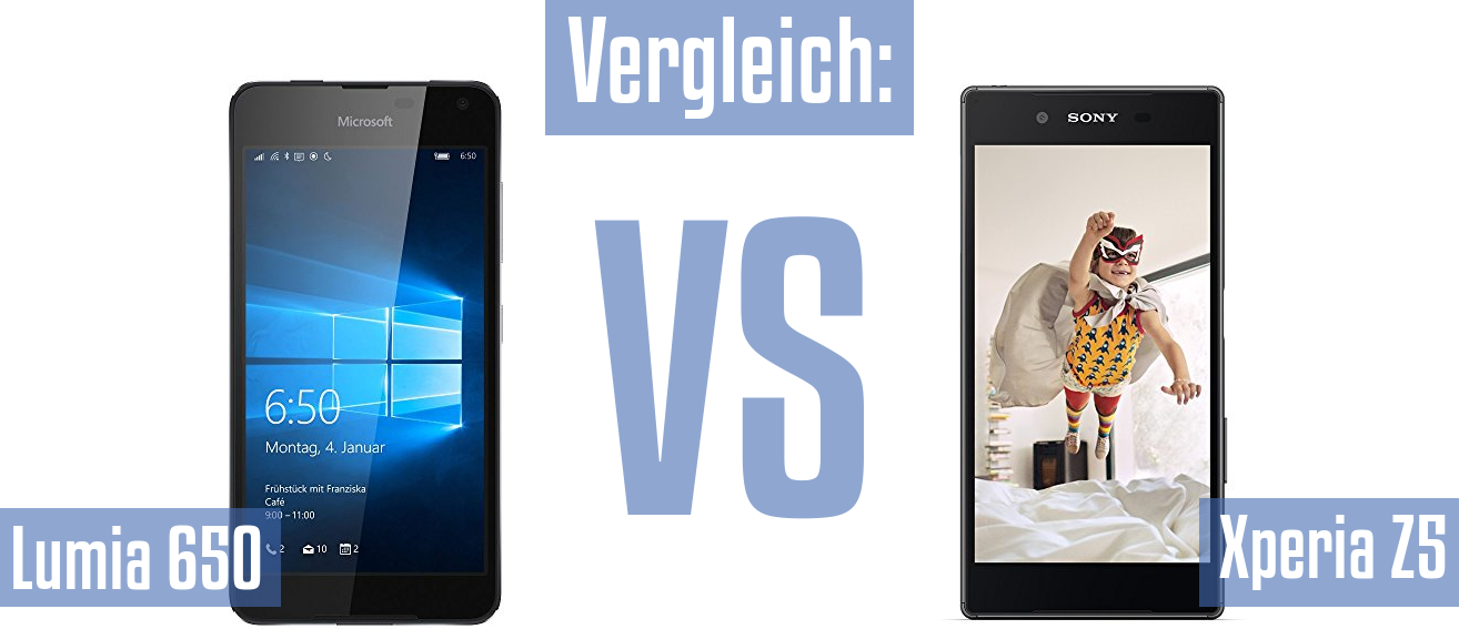 Microsoft Lumia 650 und Microsoft Lumia 650 im Vergleichstest