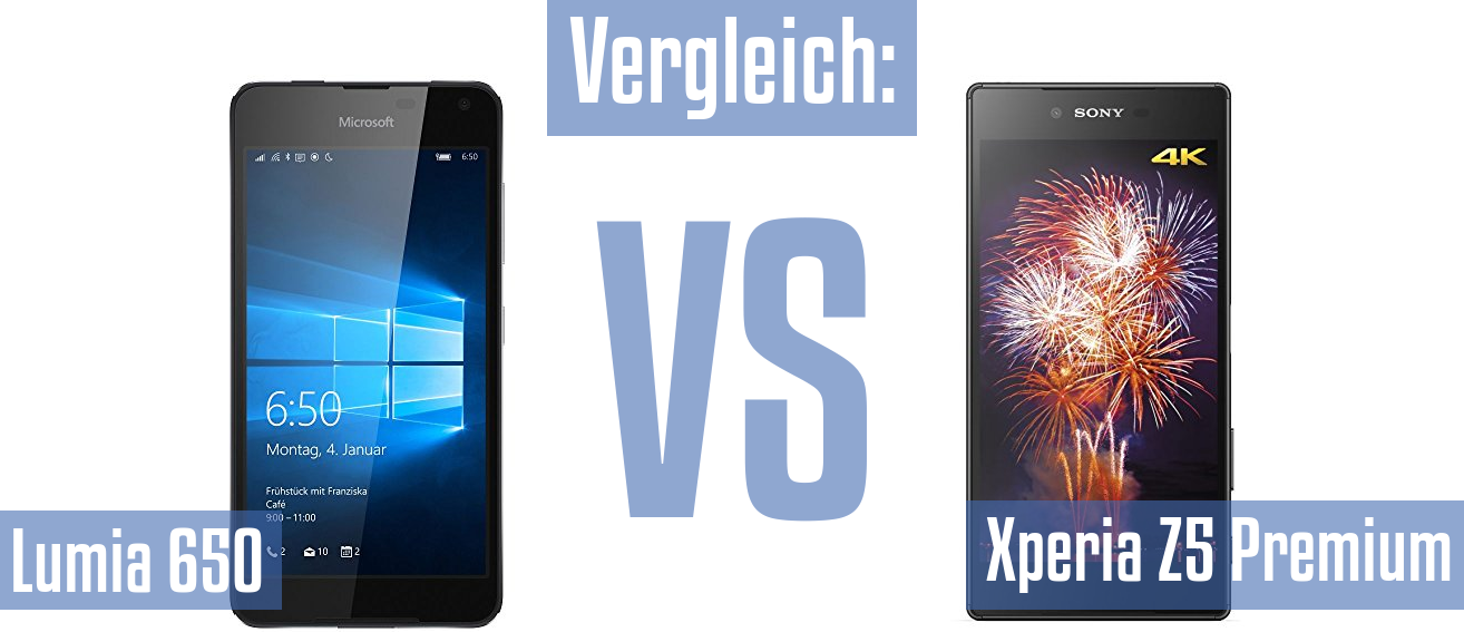 Microsoft Lumia 650 und Microsoft Lumia 650 im Vergleichstest