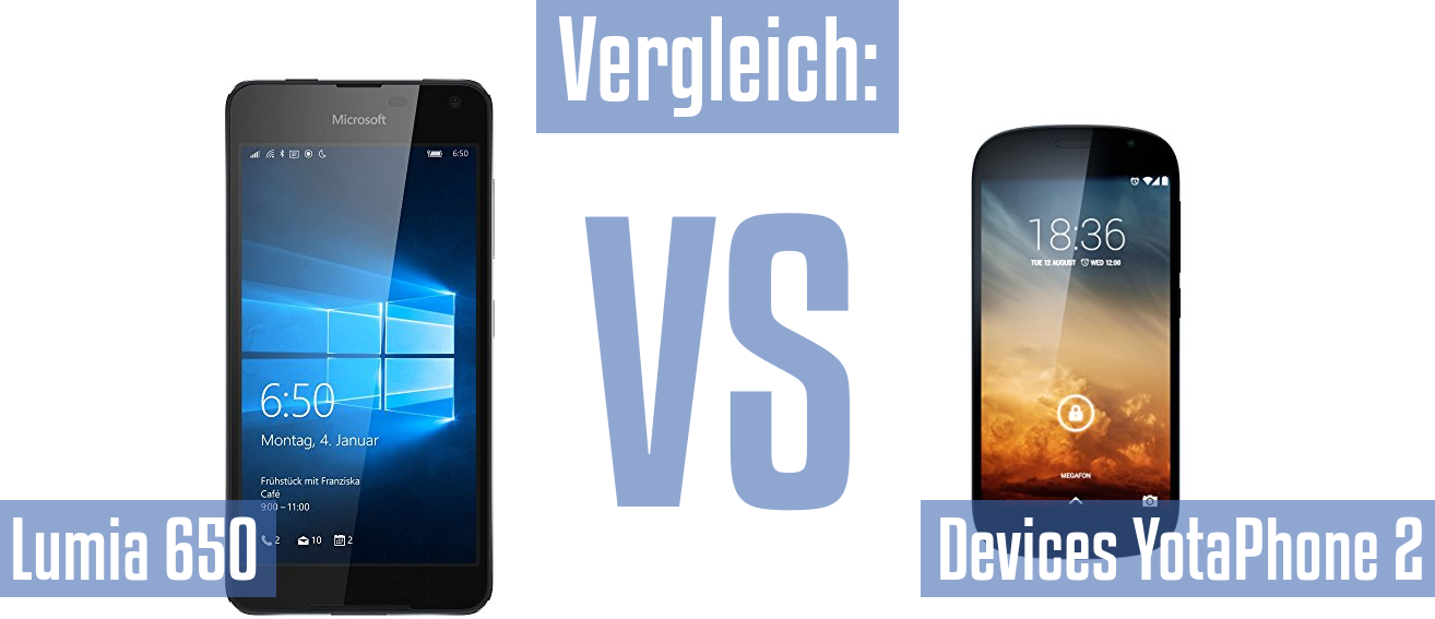 Microsoft Lumia 650 und Microsoft Lumia 650 im Vergleichstest