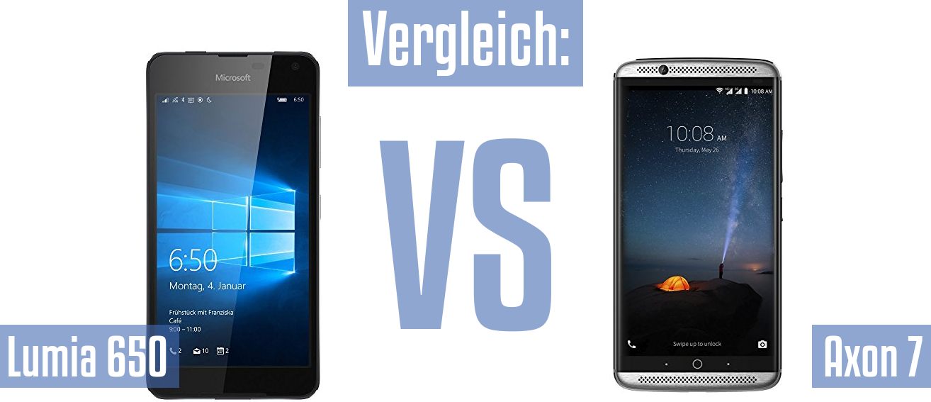 Microsoft Lumia 650 und Microsoft Lumia 650 im Vergleichstest