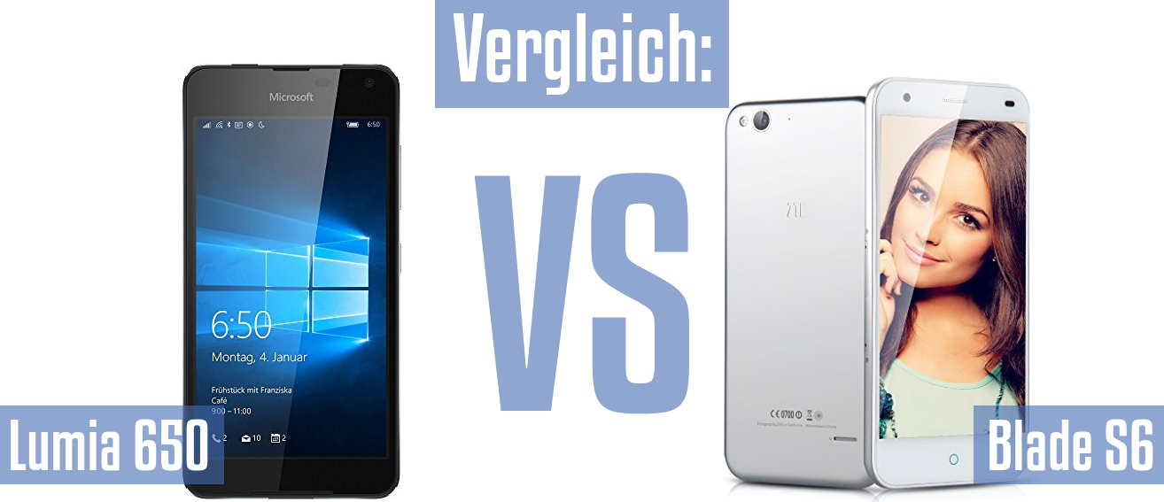 Microsoft Lumia 650 und Microsoft Lumia 650 im Vergleichstest