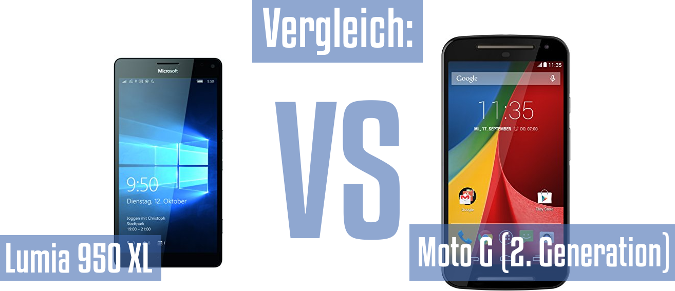 Microsoft Lumia 950 XL und Microsoft Lumia 950 XL im Vergleichstest