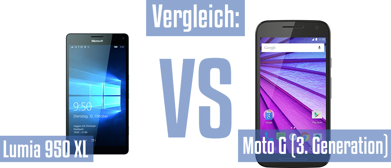Microsoft Lumia 950 XL und Microsoft Lumia 950 XL im Vergleichstest