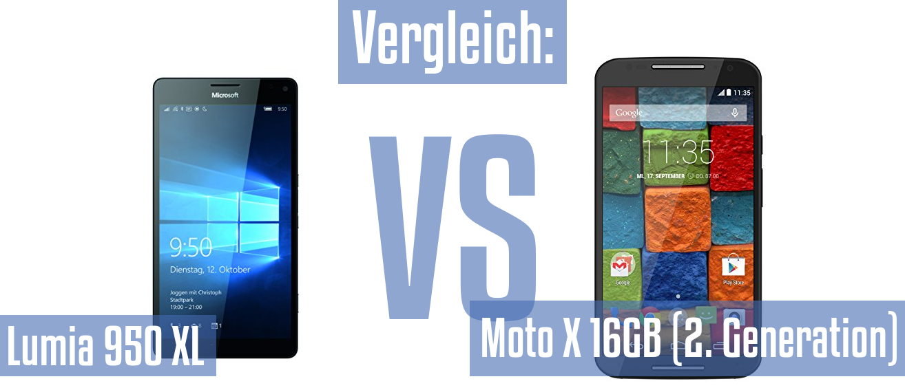 Microsoft Lumia 950 XL und Microsoft Lumia 950 XL im Vergleichstest
