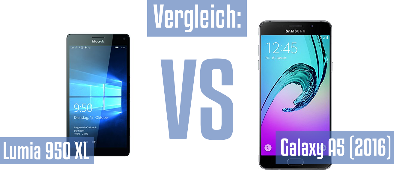Microsoft Lumia 950 XL und Microsoft Lumia 950 XL im Vergleichstest
