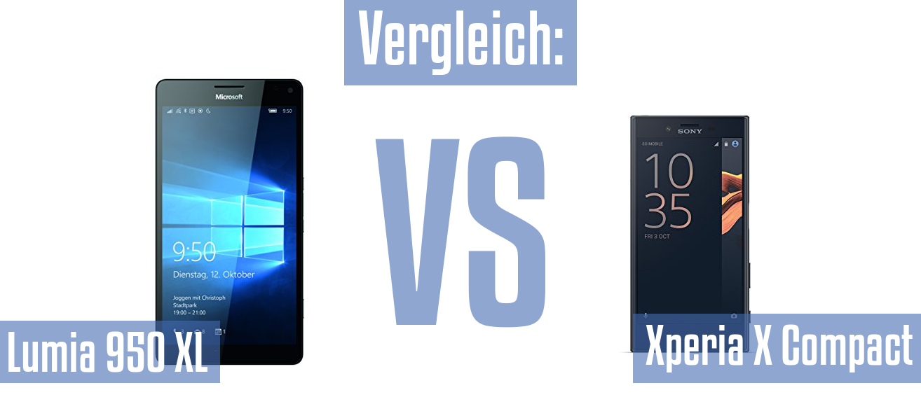 Microsoft Lumia 950 XL und Microsoft Lumia 950 XL im Vergleichstest