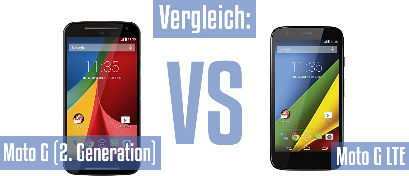 Motorola Moto G (2. Generation) und Motorola Moto G (2. Generation) im Vergleichstest