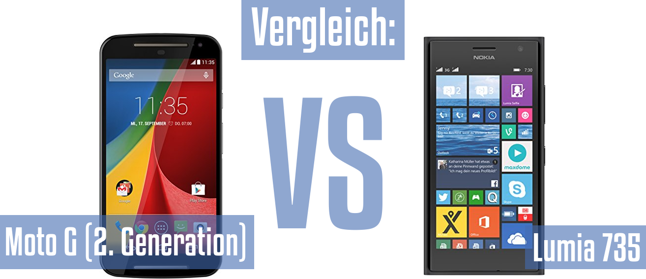 Motorola Moto G (2. Generation) und Motorola Moto G (2. Generation) im Vergleichstest