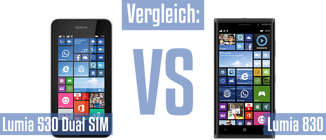 Nokia Lumia 530 Dual SIM und Nokia Lumia 530 Dual SIM im Vergleichstest