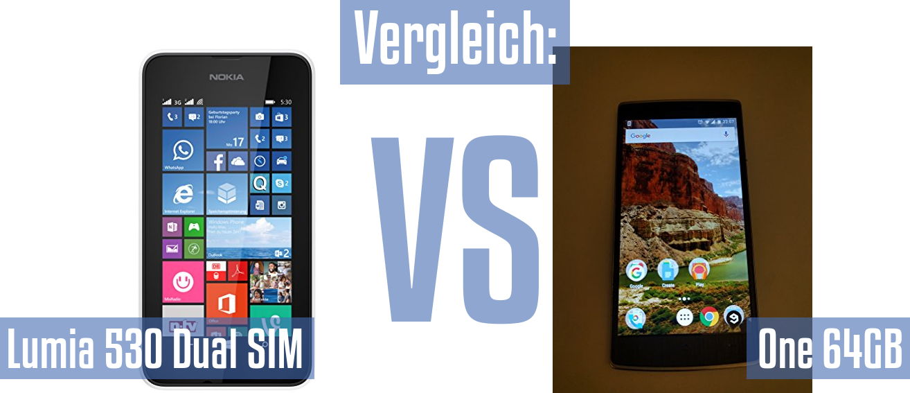 Nokia Lumia 530 Dual SIM und Nokia Lumia 530 Dual SIM im Vergleichstest