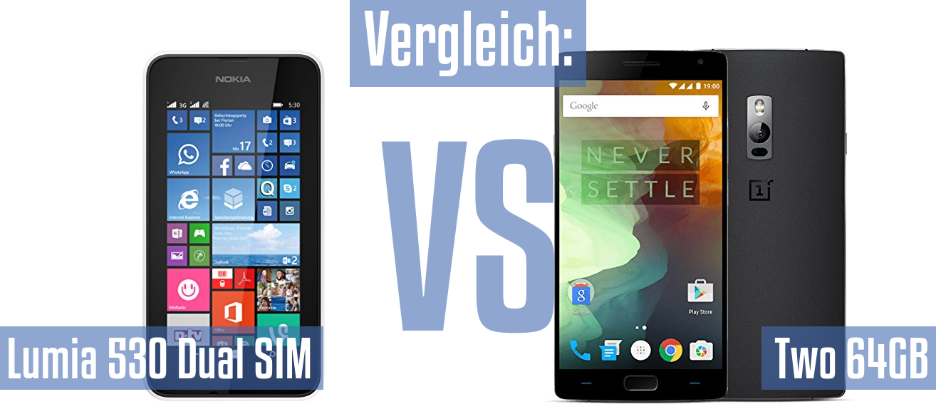 Nokia Lumia 530 Dual SIM und Nokia Lumia 530 Dual SIM im Vergleichstest