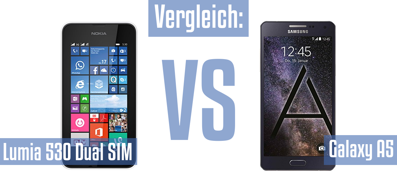 Nokia Lumia 530 Dual SIM und Nokia Lumia 530 Dual SIM im Vergleichstest