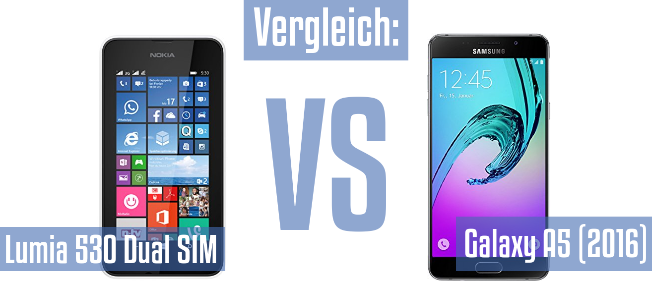 Nokia Lumia 530 Dual SIM und Nokia Lumia 530 Dual SIM im Vergleichstest