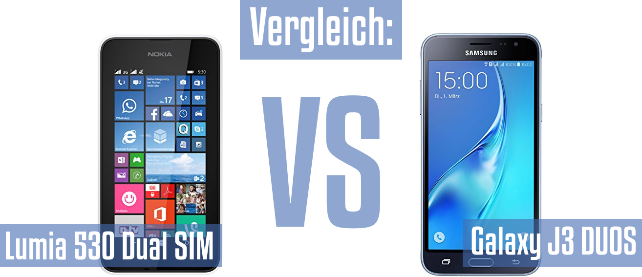 Nokia Lumia 530 Dual SIM und Nokia Lumia 530 Dual SIM im Vergleichstest