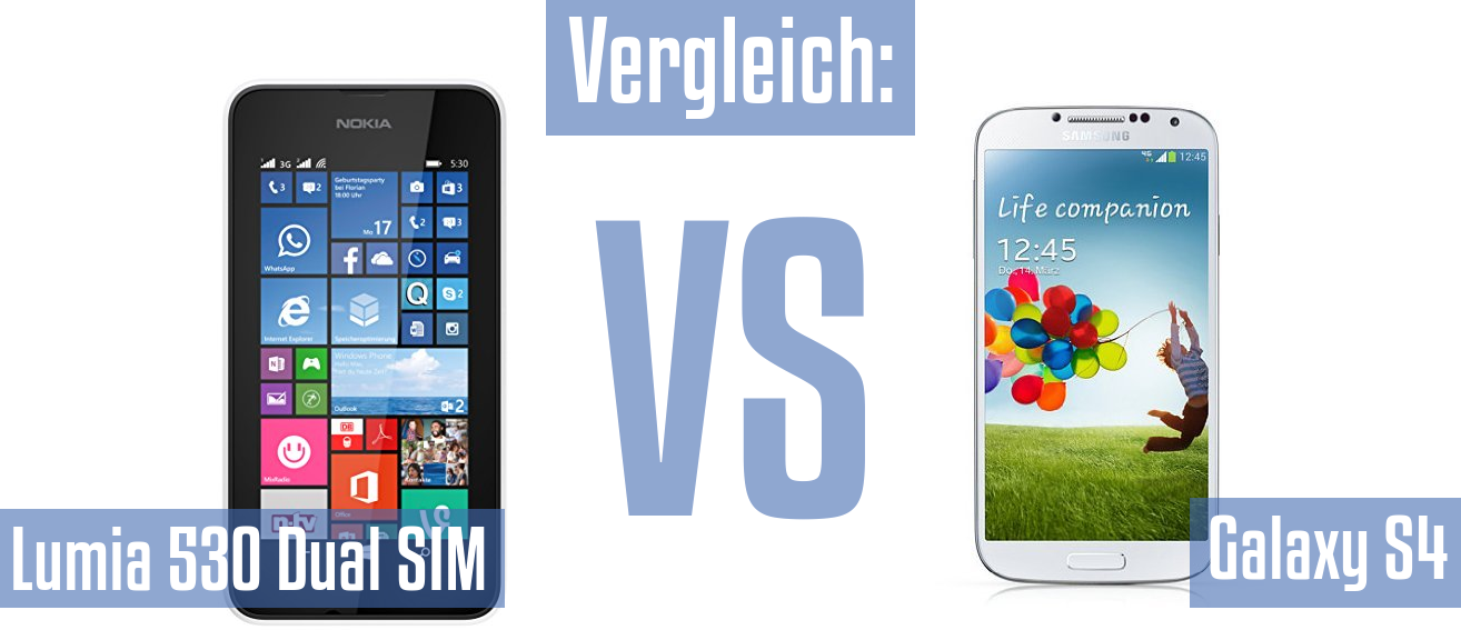 Nokia Lumia 530 Dual SIM und Nokia Lumia 530 Dual SIM im Vergleichstest