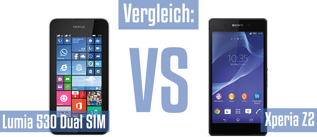 Nokia Lumia 530 Dual SIM und Nokia Lumia 530 Dual SIM im Vergleichstest