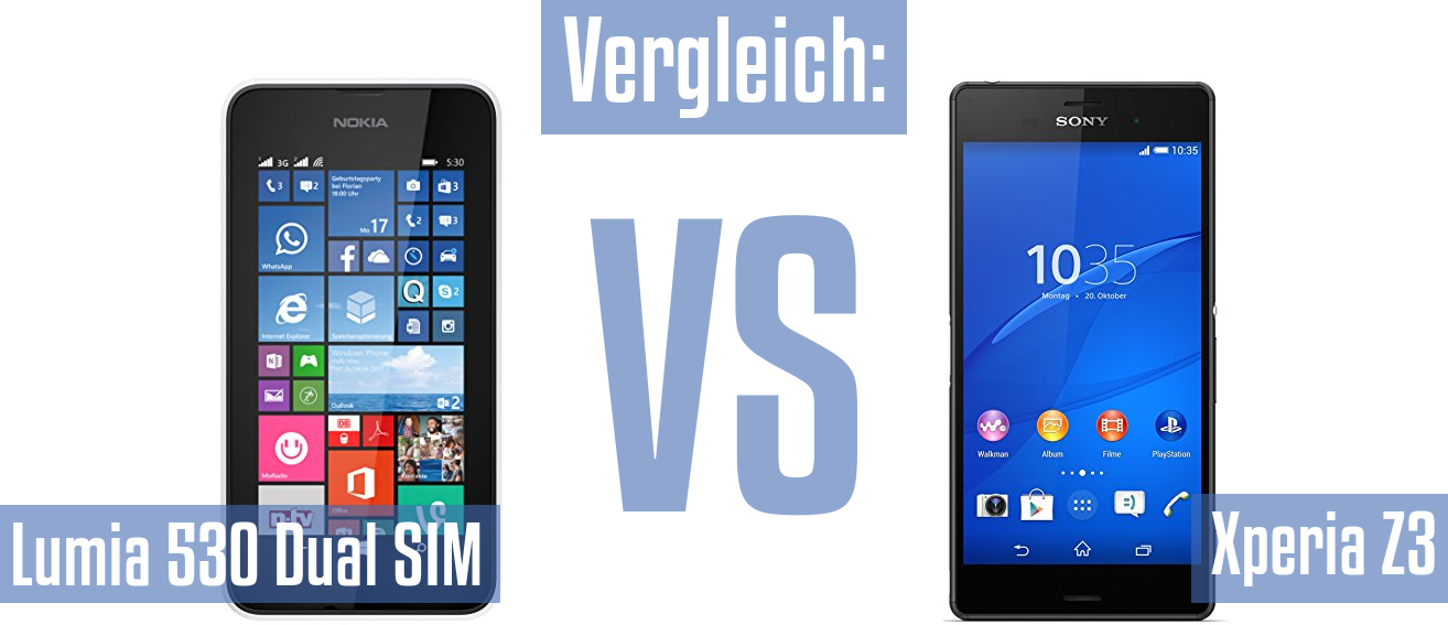 Nokia Lumia 530 Dual SIM und Nokia Lumia 530 Dual SIM im Vergleichstest