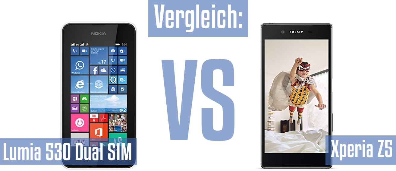 Nokia Lumia 530 Dual SIM und Nokia Lumia 530 Dual SIM im Vergleichstest