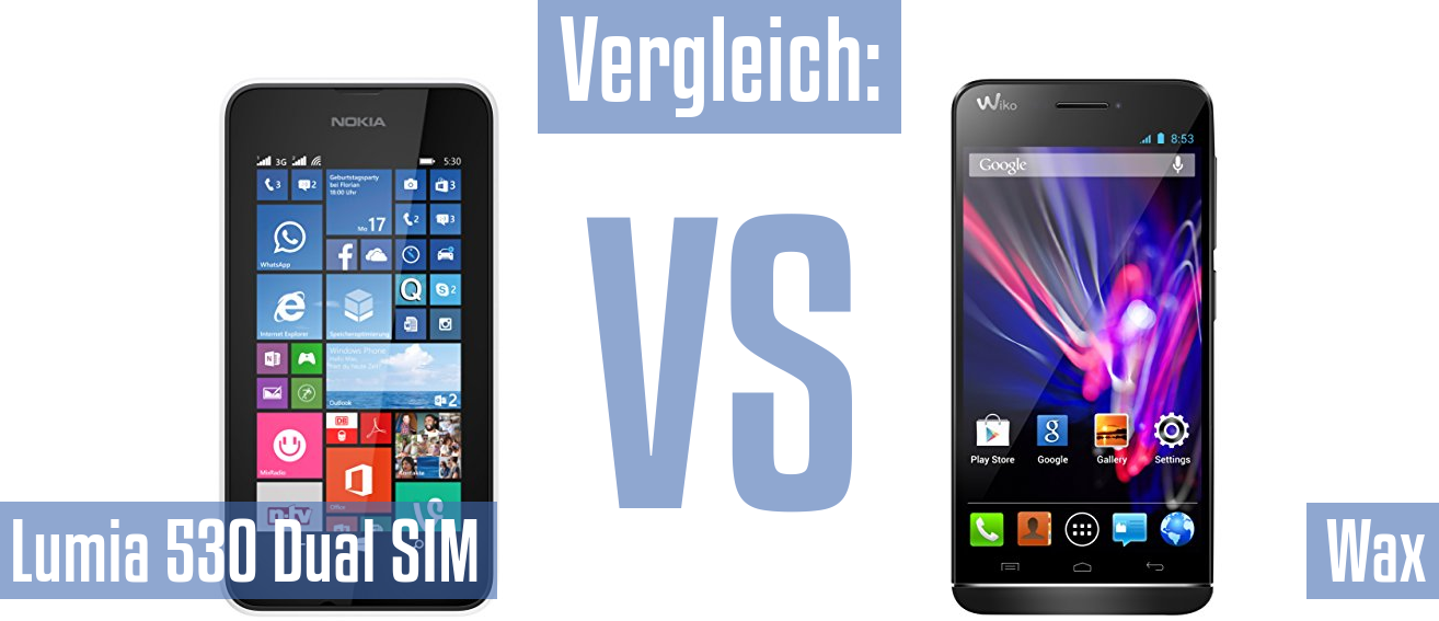 Nokia Lumia 530 Dual SIM und Nokia Lumia 530 Dual SIM im Vergleichstest