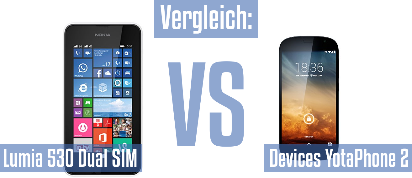 Nokia Lumia 530 Dual SIM und Nokia Lumia 530 Dual SIM im Vergleichstest