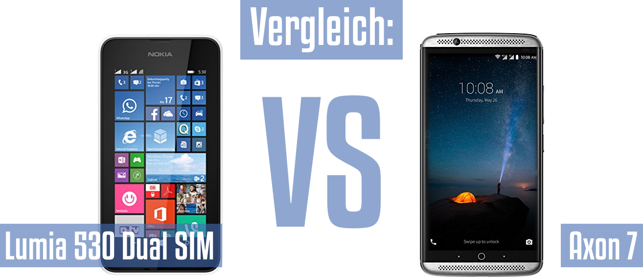 Nokia Lumia 530 Dual SIM und Nokia Lumia 530 Dual SIM im Vergleichstest