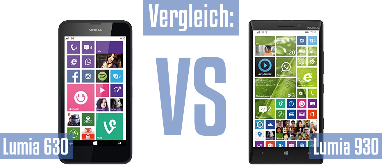 Nokia Lumia 630 und Nokia Lumia 630 im Vergleichstest