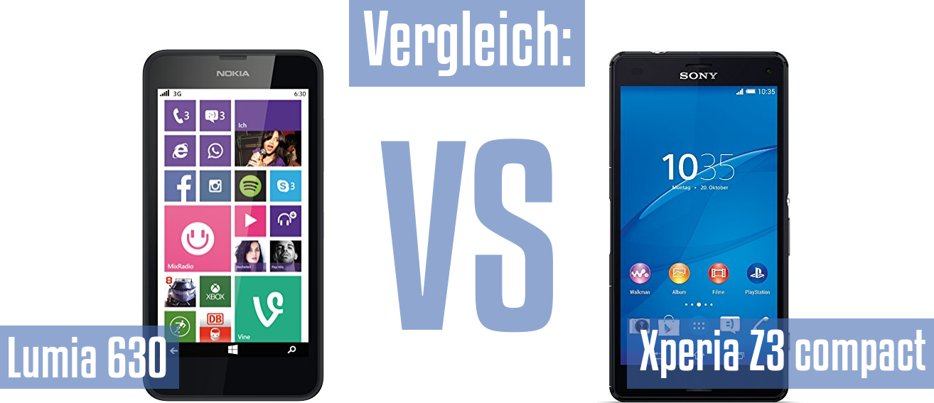 Nokia Lumia 630 und Nokia Lumia 630 im Vergleichstest