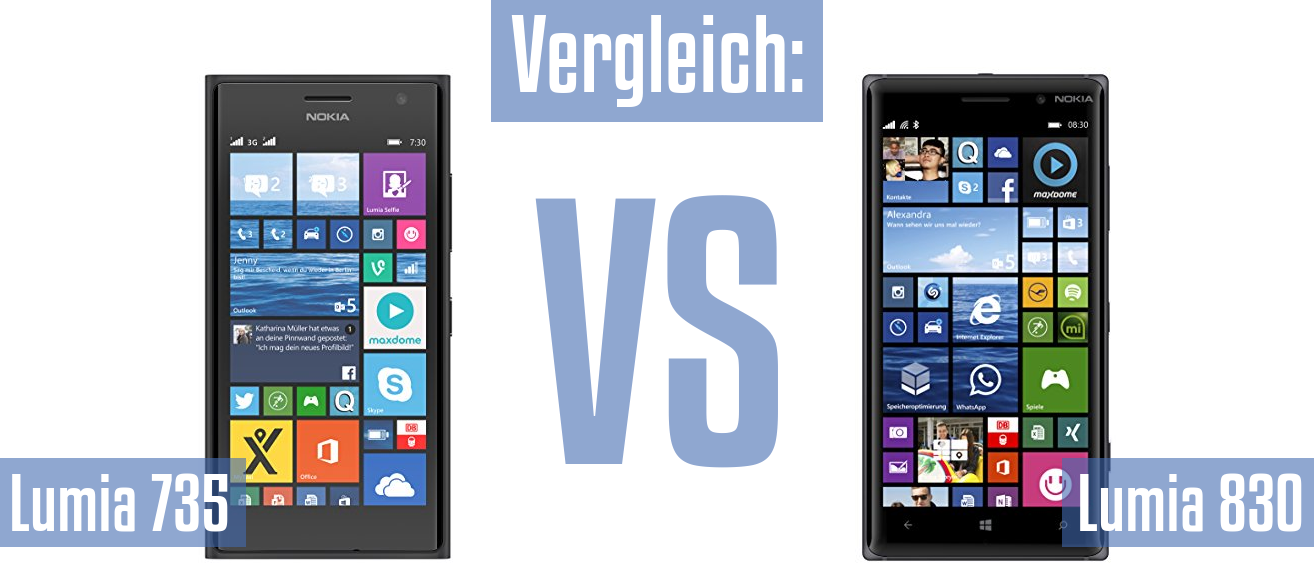 Nokia Lumia 735 und Nokia Lumia 735 im Vergleichstest