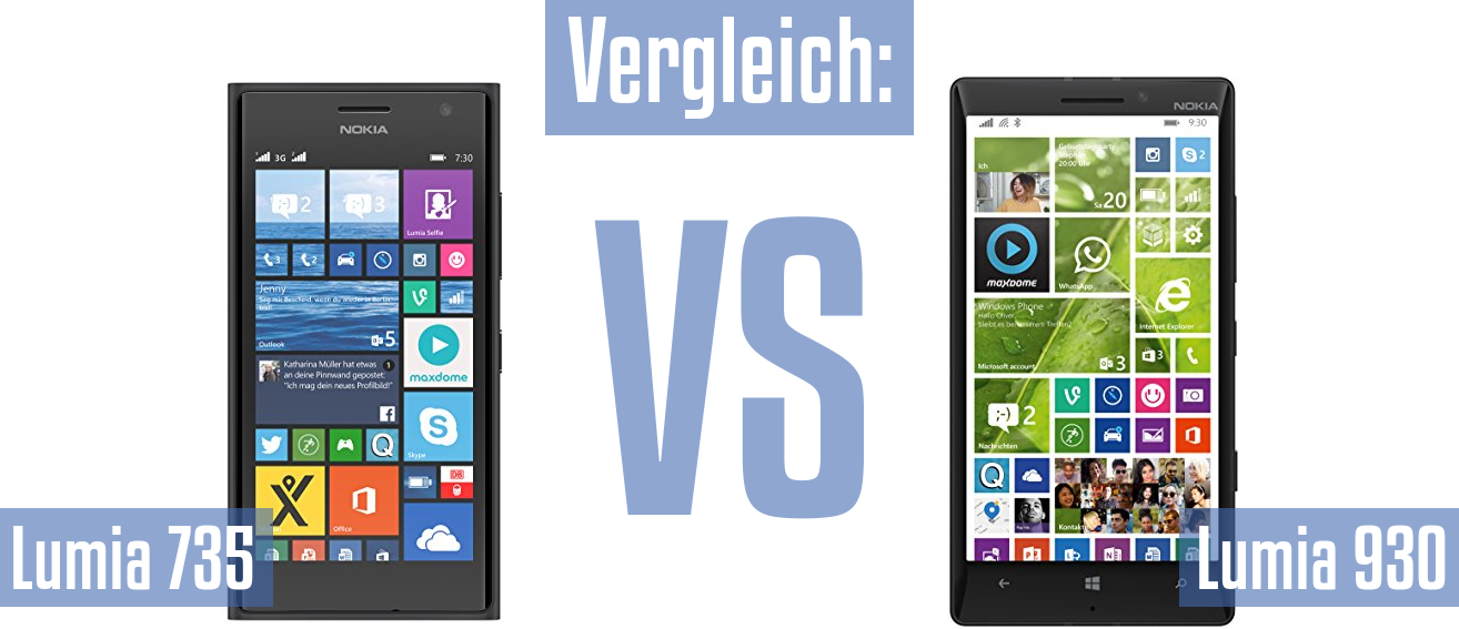 Nokia Lumia 735 und Nokia Lumia 735 im Vergleichstest