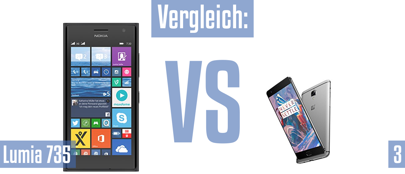 Nokia Lumia 735 und Nokia Lumia 735 im Vergleichstest
