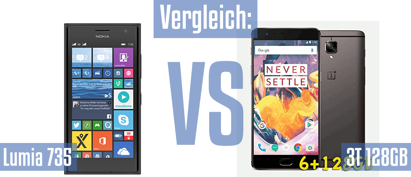 Nokia Lumia 735 und Nokia Lumia 735 im Vergleichstest