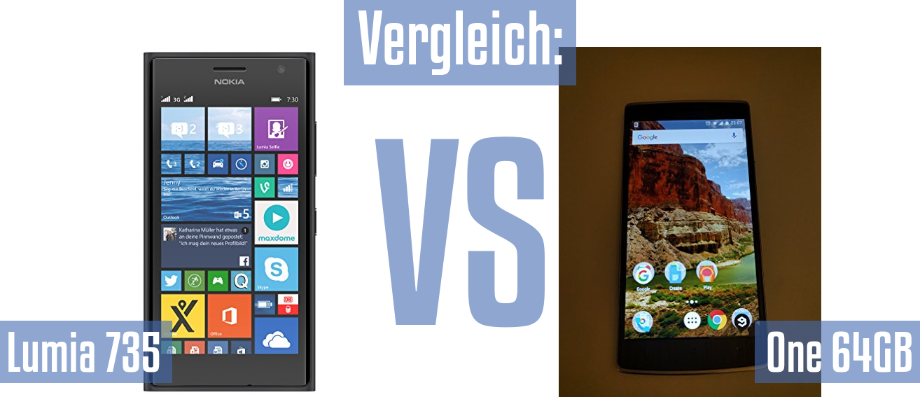 Nokia Lumia 735 und Nokia Lumia 735 im Vergleichstest