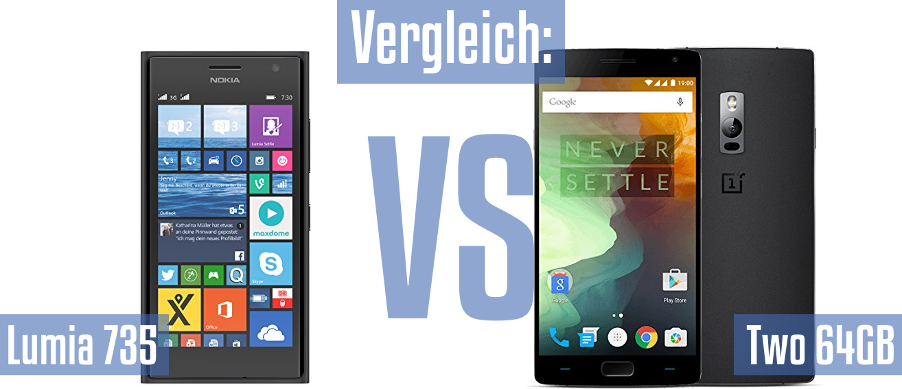 Nokia Lumia 735 und Nokia Lumia 735 im Vergleichstest