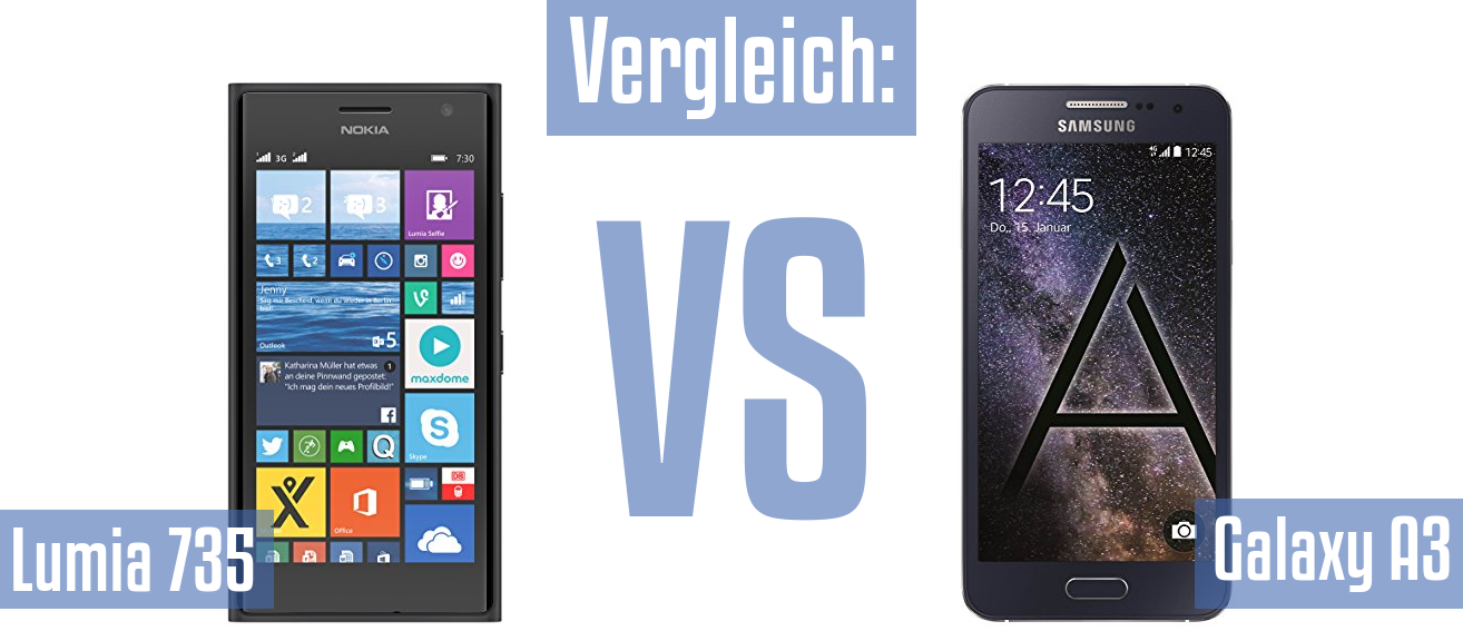 Nokia Lumia 735 und Nokia Lumia 735 im Vergleichstest