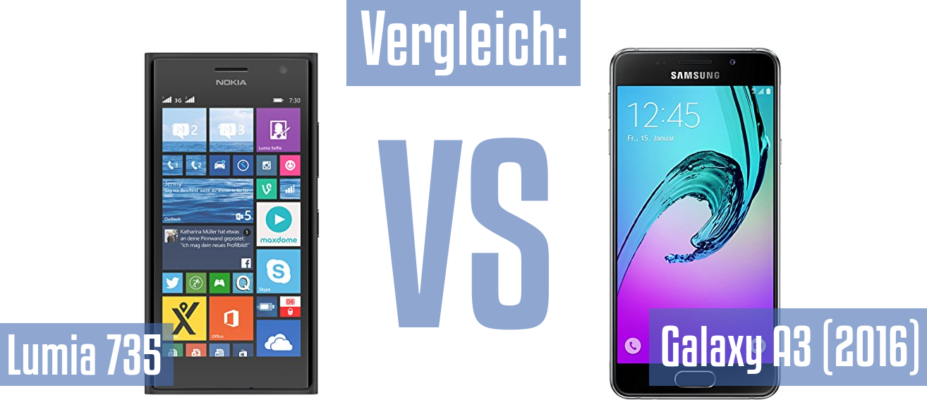 Nokia Lumia 735 und Nokia Lumia 735 im Vergleichstest