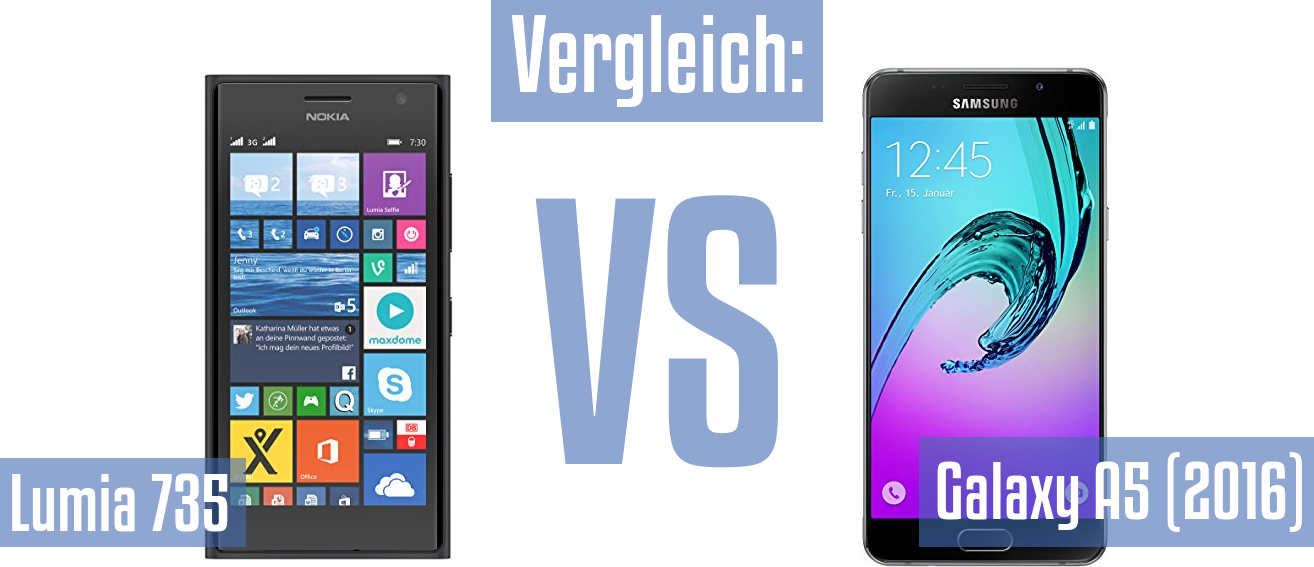 Nokia Lumia 735 und Nokia Lumia 735 im Vergleichstest