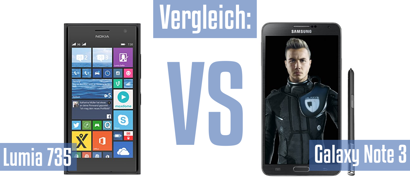 Nokia Lumia 735 und Nokia Lumia 735 im Vergleichstest