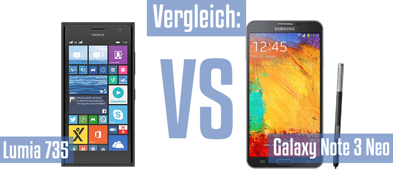 Nokia Lumia 735 und Nokia Lumia 735 im Vergleichstest