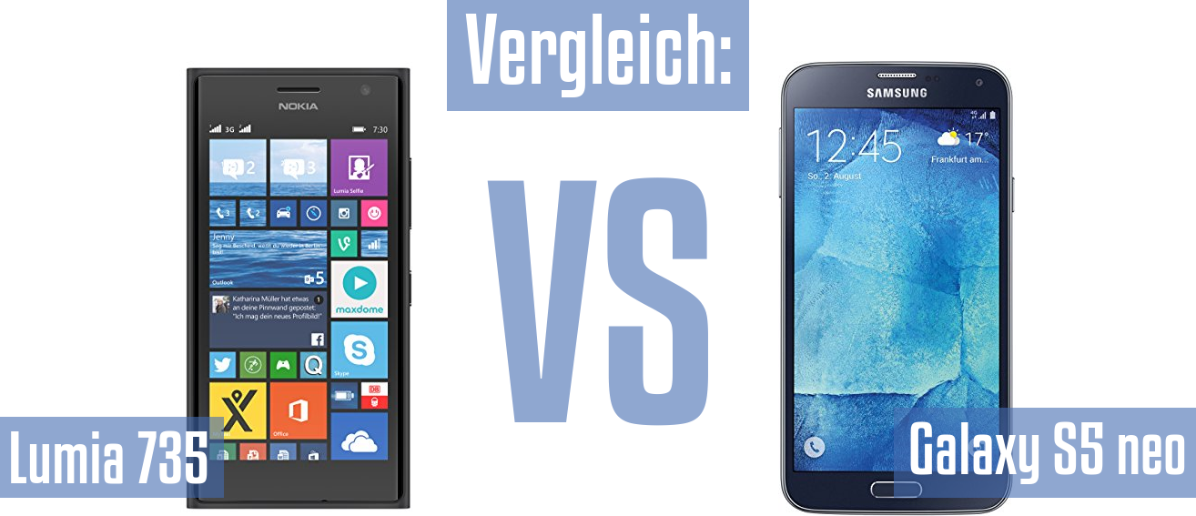 Nokia Lumia 735 und Nokia Lumia 735 im Vergleichstest