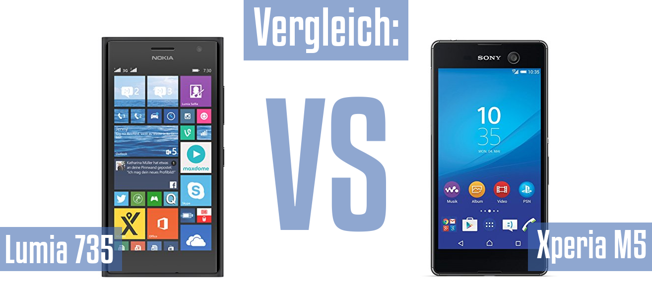 Nokia Lumia 735 und Nokia Lumia 735 im Vergleichstest