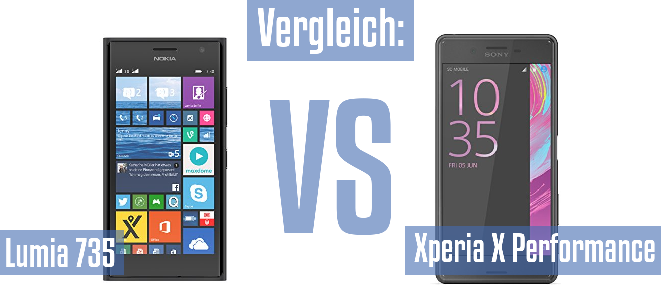 Nokia Lumia 735 und Nokia Lumia 735 im Vergleichstest