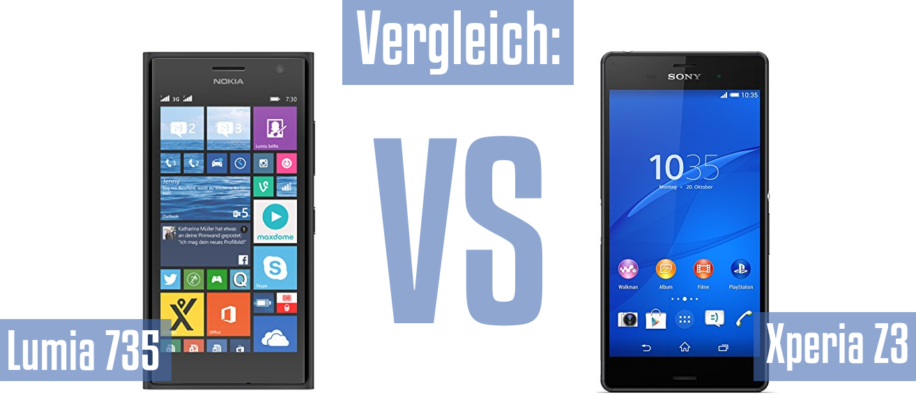 Nokia Lumia 735 und Nokia Lumia 735 im Vergleichstest