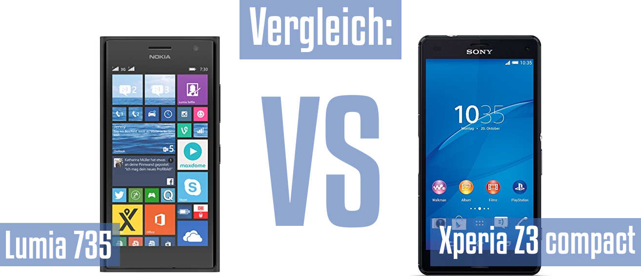 Nokia Lumia 735 und Nokia Lumia 735 im Vergleichstest